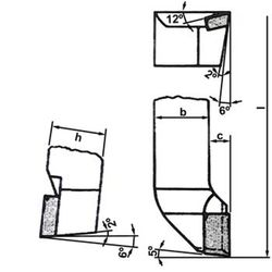 Herramienta para refrentar con mango recto (de cilindrar) iso 6