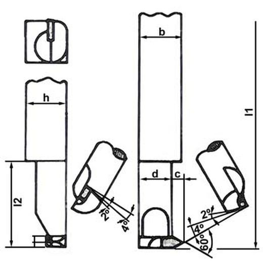 Outil de filetage intérieur ISO 353