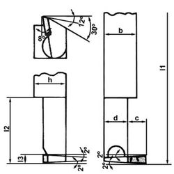 Outil pour filetages intérieurs carrés (rainurage intérieur) iso 354