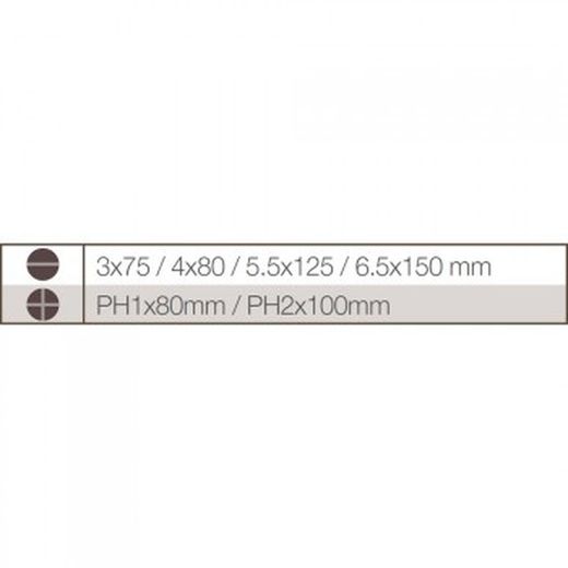Conjunto de 6 chaves de fenda elétricas ref. 2800045