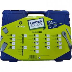 Conjunto de soquetes de encaixe quadrado de 1/2"-1/4" ref. 130-94-4 (94 peças)