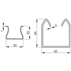 Jeu de profils perforés courbés à 90º supérieurs et inférieurs