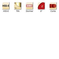 K310 - Lames de coupe pour étain Dormer HSS-E, coupe à 0°