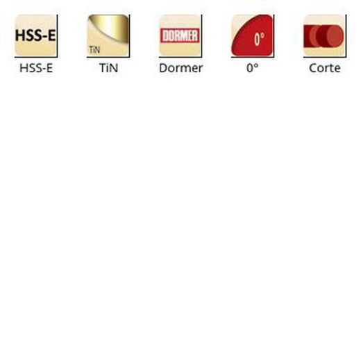 K310 - Lames de coupe pour étain Dormer HSS-E, coupe à 0°