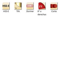 K311 - dormer hss-e tin cuchillas de tronzar 8° a derechas corte dormer