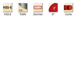 K330 - Lames de coupe Dormer HSS-E Tialn 0°