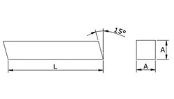 K520 - Lames carrées brillantes Dormer HSS-E H13 DIN 4964 B