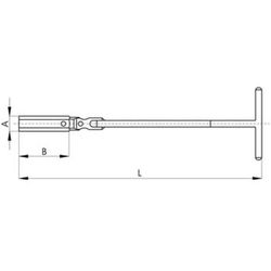 Llave articulada con vaso hexagonal