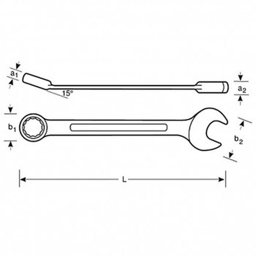Clé mixte à cliquet réversible réf. 1rm