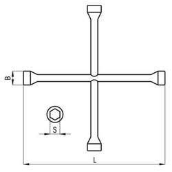 Clé à écrou de roue à entraînement carré 3/4"