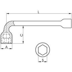 Llave de pipa de dos bocas