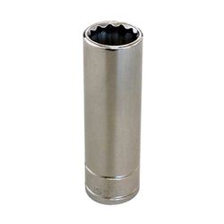 Llave de vaso bihexagonal serie larga con cuadrado de 1/2"