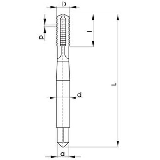 Taraud machine HSSE pour filetages métriques réf. 3100