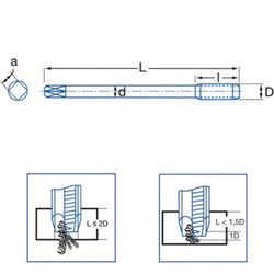 Raccord droit mâle avec filetage métrique pour acier inoxydable DIN-376 mod. 3249
