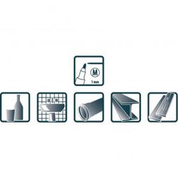 Marqueur permanent noir pointe moyenne classique réf. 534