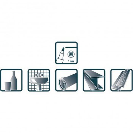 Marqueur permanent noir pointe moyenne classique réf. 534