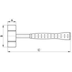 Marteau en nylon avec manche en métal