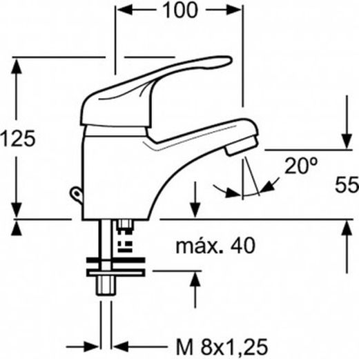 Monomando lavabo ref. 3702408