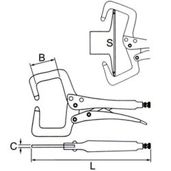 Mordaza grip de cuello de cisne