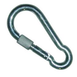 Mousqueton pompier galvanisé avec embout