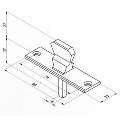 Bouton de béquille âme 491