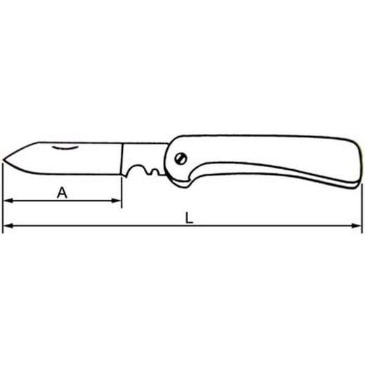 Couteau de poche d'électricien (200 mm)