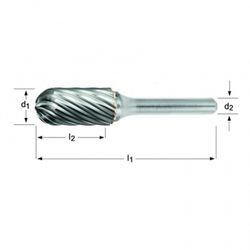 P605 - dormer lima rotativa - cilíndrica con punta esférica