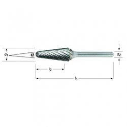 P621 - dormer lima rotativa - cónica con punta esférica