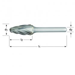 P711 - Lime rotative Dormer - mandrin à pointe sphérique