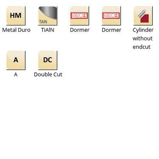 P801 - Limes rotatives Dormer - cylindriques sans coupe frontale