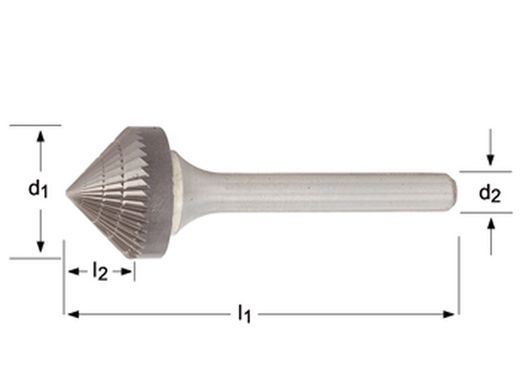 P819 - Dormer Rotationsfeile - 90° konisch