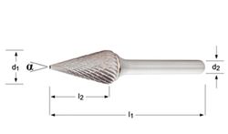 P823 - Lime rotative Dormer - conique à pointe sphérique