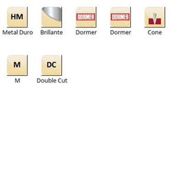 P823 - Lime rotative Dormer - conique à pointe sphérique