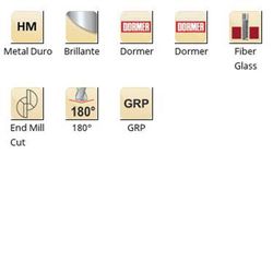 P844 - Diamant Dormer taillé avec guide - dents de devant à deux tailles