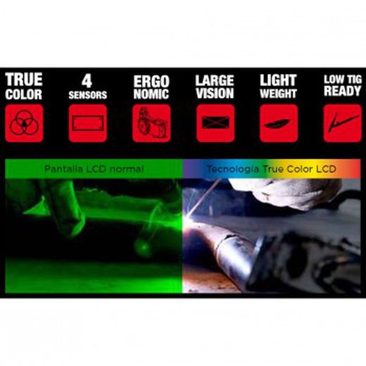 Écran de soudage électronique réglable mod. Diable de l'enfer 06772