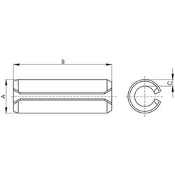 Goupille élastique DIN 1481.