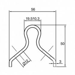 Profil inférieur de porte coulissante encastrée ronde