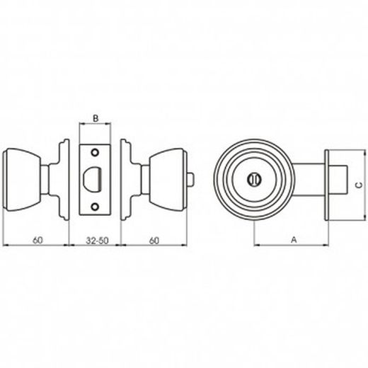 Poignée à bouton tubulaire mcm 509b