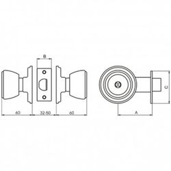 Poignée tubulaire à bouton mcm 510