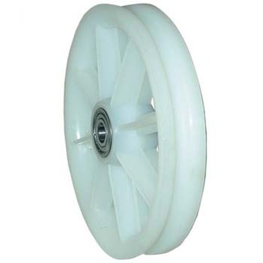 Polia de nylon para porta basculante, 1 canal, 9,0 mm