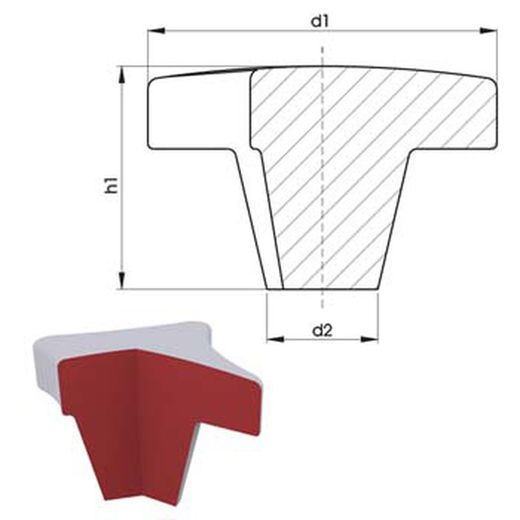 Bouton en fer DIN 6335-A