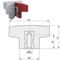 Bouton borgne DIN 6335