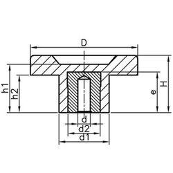 Bouton aveugle taille