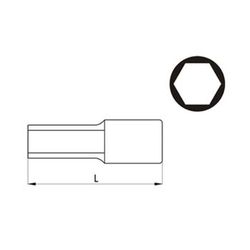 Embout Allen hexagonal de 10 mm