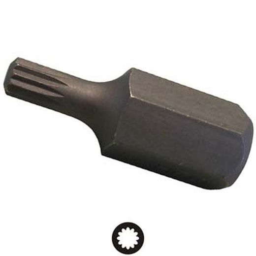 Broca torx de 12 pontas com sextavado de 10 mm