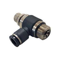 Régulateur de débit pour bouteilles, avec filetage cylindrique mâle mod. RRGSC