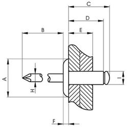 Gesipa Breitkopf-Aluminiumniete.