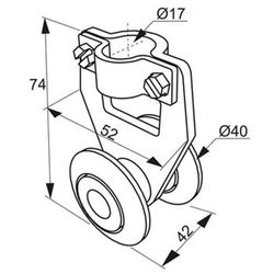 Rouleau k.150 avec roulements à billes "f.B.B"