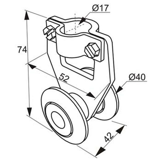 Rouleau k.150 avec roulements à billes "f.B.B"