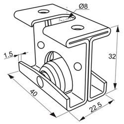 Rouleau k.40 avec roulements à billes "f.B.B"